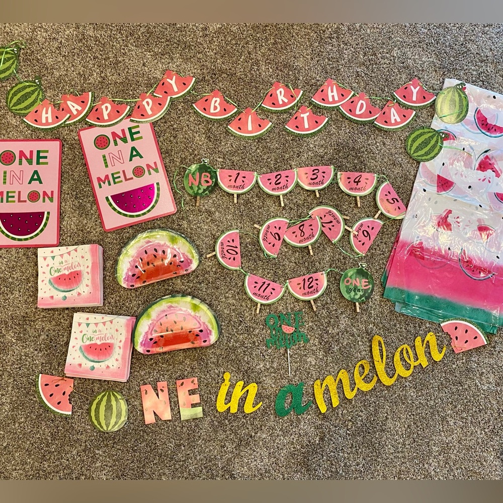 🍉One in a Melon Birthday Party Decorations🍉